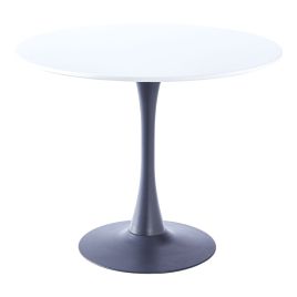 90cm Dia Modern Round Dining Tables Tulip Table With Metal Base