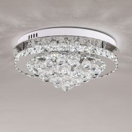 Crystal Glow LED Semi Flush Mount Ceiling Light