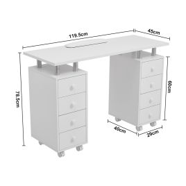 Mobile Manicure Nail Table Salon Beauty Station