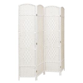 4 Panel Furn Hand Made Wicker Folding Room Divider