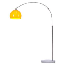 4ft Adjustable Arch LED Floor Lamp With Marble Base-Orange