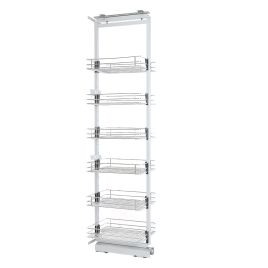 215cm H 6-Tier Metal Kitchen Cabinet Basket Shelf Tall Pull-Out Basket Shelves