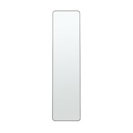 Modern Rectangular Metal Floor Mirror Black