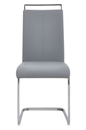 Stylish and Sturdy Set of 2pcs Silver Metal High Dining Chairs 50.5x41x101cm