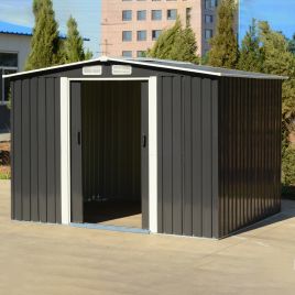 Large Metal Garden Tool Storage Shed