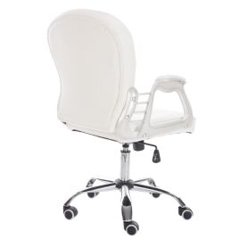 White Faux Leather Ergonomic Office Chair