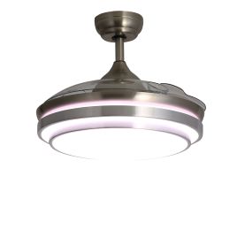 Modern 3-Blade LED Ceiling Fan Light with Retractable Tiered Design