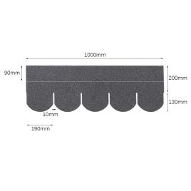 18Pcs Self-Adhesive Asphalt Shingles Bitumen Roofing