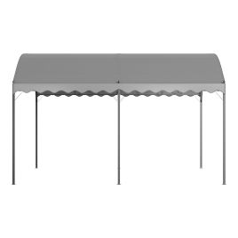 Dark Grey Waterproof Metal Arched Pergola with UV Protection and Shade for Outdoor Patio