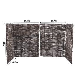 Garden Oasis Trash Can Fence Wicker Privacy Fence