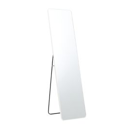 ContempoReflect Metal Floor Mirror: Sleek Rectangular Design