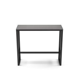 120cm Modern Garden Bistro High Bar Table, Grey