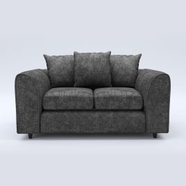 LORVANI Fabric 2 Seater Scatterback Sofa - Dark Grey