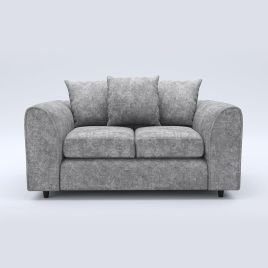LORVANI Fabric 2 Seater Scatterback Sofa - Light Grey