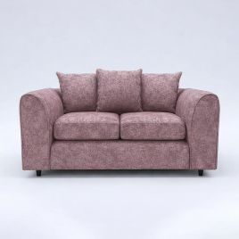 LORVANI Fabric 2 Seater Scatterback Sofa - Pink