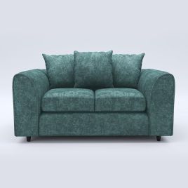 LORVANI Fabric 2 Seater Scatterback Sofa - Teal