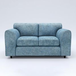 LORVANI Fabric 2 Seater Fullback Sofa - Sky Blue