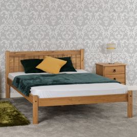 Maya 4ft Bed - Distressed Waxed Pine