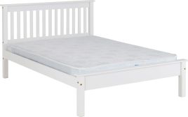 Monaco 4ft6 Double Bed Low Foot End - White