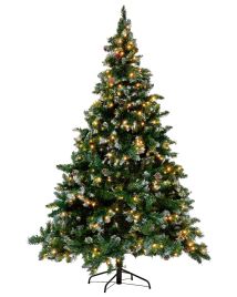 Holly Hill Pre Lit Christmas Tree 180 cm - Dark Green