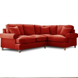 Corner Sofa - RAYONG Fabric 4 Seater Left Hand Facing - Apricot