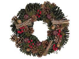 Spruce Spirit Decorative Christmas Wreath 35 cm - Green