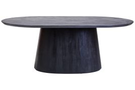 RENSHARA Oval-Shaped Dining Table - Black
