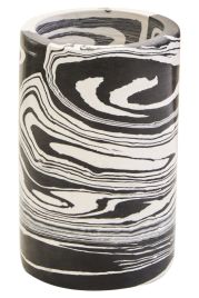GORLENNE Two Way Marble Candle Holder - Black and White