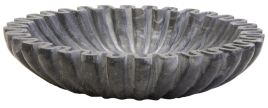 FENWRETH Small Fluted Marble Decorative Bowl - Grey
