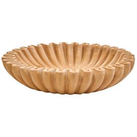 FENWRETH Small Fluted Marble Decorative Bowl - Yellow