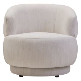 WRENTHOR Linen Curved Armchair - Cream