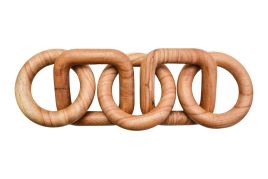 ISMERYN Decorative Five Link Wooden Chain - Natural