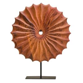 JORMERE Round Sculpture With Black Base - Brown