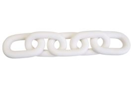 ISMERYN Decorative 5 Link Wooden Chain - White