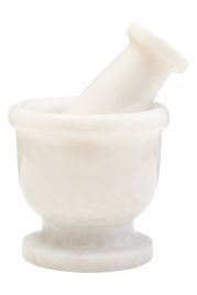 ALVERETH Decorative Marble Mortar and Pestle - White