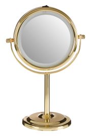 ARVORIA LED Small Table Face Mirror - Gold