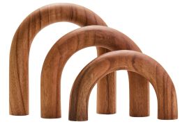 ISMERYN Wood Arch Sculpture - Natural