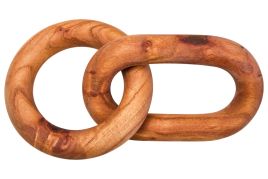 ISMERYN Decorative 2 Link Wooden Chain - Brown