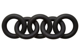 ISMERYN Decorative 5 Link Round Wooden Chain - Black