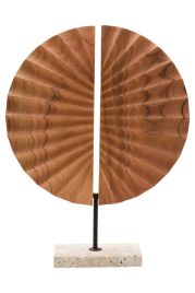 JORMERE Sculpture with Travertine Base - Natural