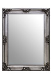 CORVALEON Wooden Frame Wall Mirror - Silver