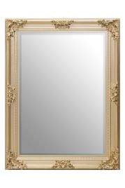 CORVALEON Wooden Frame Wall Mirror - Gold
