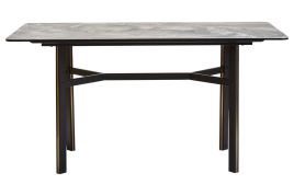 MARVESSAN Rectangular Ceramic Marble Effect Dining Table - Grey