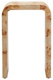 CARDENNE Curved Wooden Side Table - Light Oak