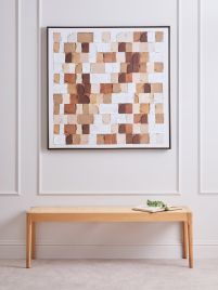 MORWYNNE Wooden Living Room Bench - Light Oak