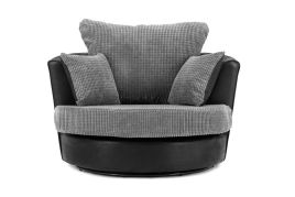 DINO Swivel Chair in Black and Grey