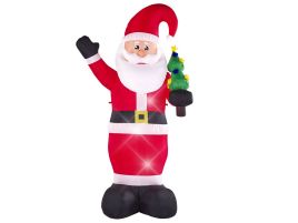 North Pole Christmas Inflatable LED Santa Claus 225 cm - Red