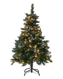 Lush Pines Pre Lit Christmas Tree 120 cm - Dark Green