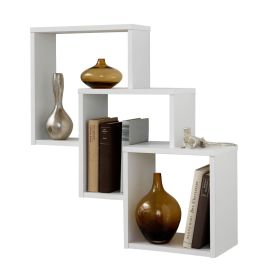 Fibi White 3-Cube Display Storage Shelf