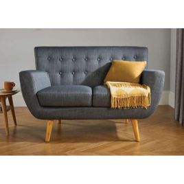 Birlea Loft Grey Fabric 2-Seat Sofa